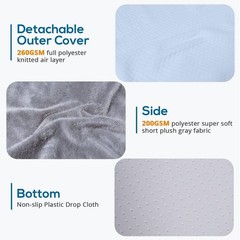 Sasttie Wedge Pillow 12 Inch Memory Foam Bed Wedge Pillow For Sleeping Acid