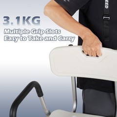Adjustable Non Slip Shower Chair Arm Back Support Elderly Bath Safety Seat