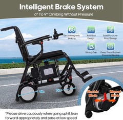 29lbs Ultra Lightweight Carbon Fiber Electric Wheelchair Foldable Power Mobility