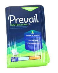 Prevail Daily Pant Liner Incontinence Elastic Large Plus 13“ x 28“ – Bag of 16