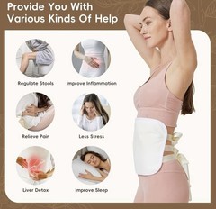 Organic Castor Oil Pack Wrap, Reusable & Adjustable White Brand New In Package