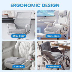 Office/Car Seat Cushion, Non-Slip Sciatica & Back Coccyx Tailbone Pain Relief Ch