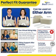 Brace Direct Adjustable Foam Arm Sling Shoulder Immobilizer for Rotator Cuff Rep