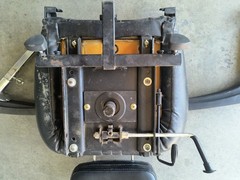 MOBILITY SCOOTER SEAT WITH SWIVEL BASE AND ARM RESTS