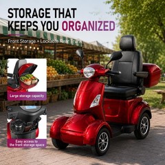 500 lbs 4 Wheel Mobility Scooter 500W All Terrain Fast Mobility Scooter 15 MPH