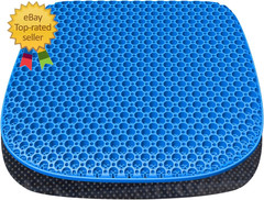 Large Gel Seat Cushion for Long Sitting with Non-Slip Cover,Soft & Breathable