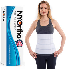 Abdominal Binder 6- 9-2 Inch Compression Belt Wrap for Men & Women (30″-105″)
