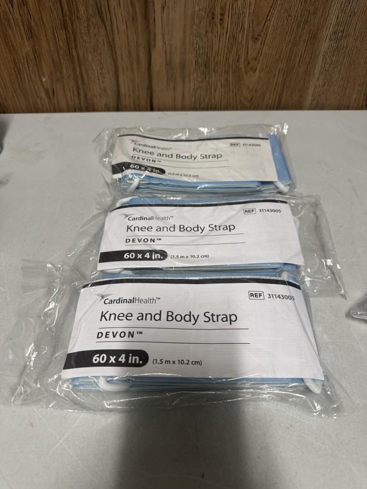 4x Cardinal Health Knee Body Strap Devon 60×4 Medical Patient Strap New