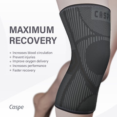 2-Pack Knee Sleeve Compression Brace Support Sport Joint Pain Arthritis Relief