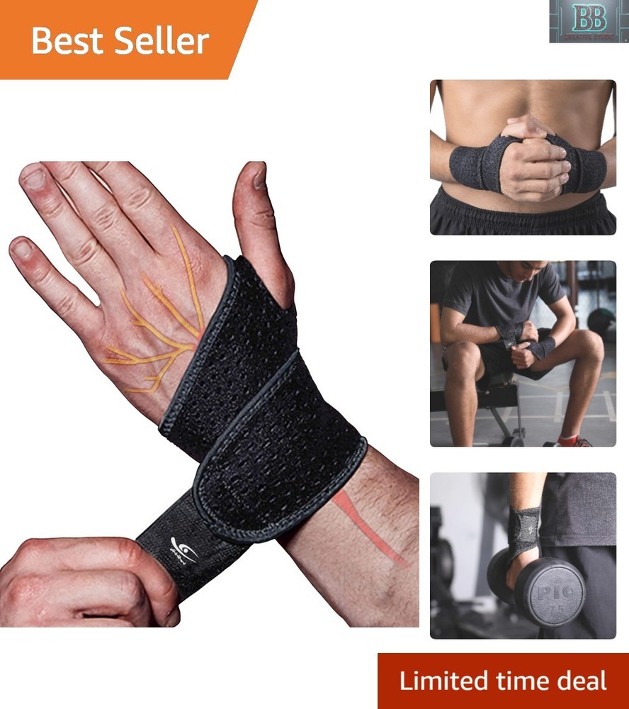 Breathable 2 Pack Wrist Support Straps for Fitness, Tendonitis & Carpal Tunnel