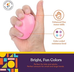 Vibrant Unicorn Colors Therapy Putty Set – 4 Strengths for Hands & Stress Relief