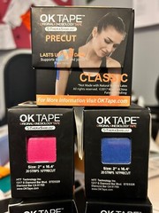 FIVE OK TAPE Kinesiology Tape 10” Precut 20 Strip Cotton Elastic * Pink Blue New