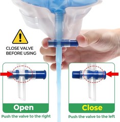 6 Pack 1000ml Foley Catheter Leg Bags for Men Urine Bags Splash-Resistant Drain