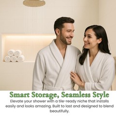 Shower Niche Insert Tile Ready with LED Light, 14×22 Inches – Recessed Wall N…
