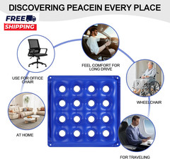 2-Pack Inflatable Seat Cushions Pressure Relief Waffle Cushion Ideal