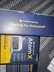 Audien Atom X Rechargeable Bluetooth Hearing Aid OTC Stream Music & Take Calls