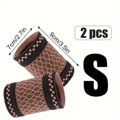 4 PCS Copper Sports Wrist Band Brace Wrap Adjustable Support Strap Carpal Tunnel