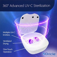 ORICLE UV Hearing Aid Dryer+Sanitizer Station Removes Moisture From Hearing Aids