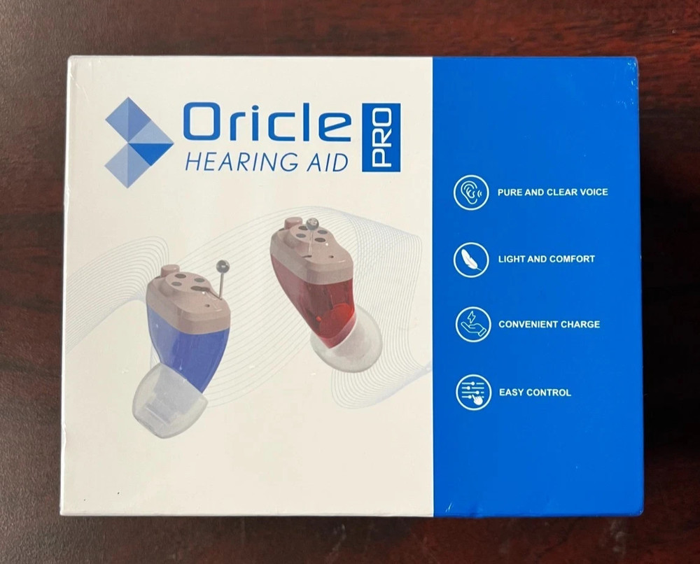 Oricle PRO Hearing Aid for Adults w/ Charging Case – New/Sealed!