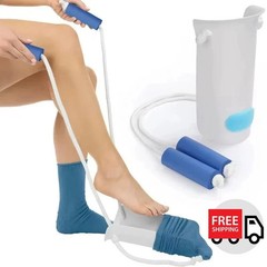 No bending Sock Aid Easy On and Off Stocking Slider Donner Pulling Assist Device