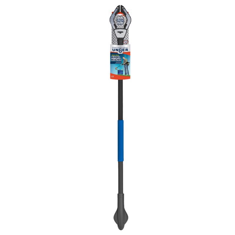 Unger Stainless Steel Black Rugged Neoprene Sleeve Reacher Grabber Tool 42 L in.