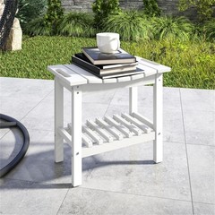 White HDPE Shower Garden Bench 265 lbs Capacity 20.5″L x 11.8″W