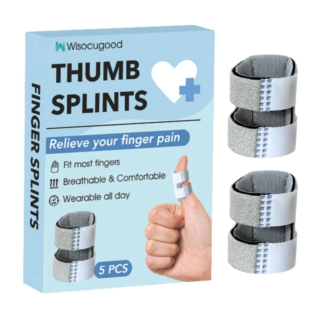 Wisocugood 5 Pcs Thumb Splint,Trigger Finger Splints,Finger Universal