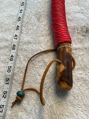 Hand made Wrapped Handle Hiking/walking stick cane wood shaft USA 51-52in NICE