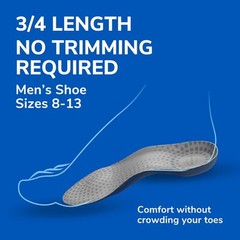 Dr. Scholl’s Comfort Tri-Comfort Insoles for Men, 1 1 Pair (Pack of 2), Black