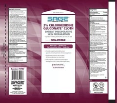 Sage Products 2% Chlorhexidine Gluconare Cloth 3 Pkgs