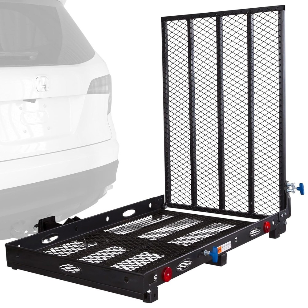 500lbs Wheelchair Hitch Carrier Mobility Electric Scooter Loading Ramp