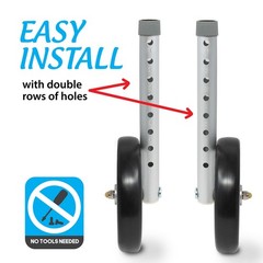 Top Glides Vortex Universal 7 Inch Walker Replacement Wheels Kit – LEGS & GLIDES