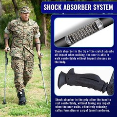 Ergobaum 7G Ergonomic Crutches, Adjustable From 5′ to 6’6“ (1 Pair)
