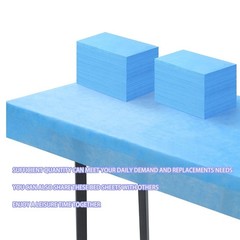 Disposable Bed Sheets 100 Pcs 31″ x 71″ Breathable Non Woven 100pcs, Blue
