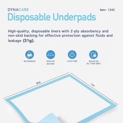 Disposable Underpad, 23 Inches X 24 Inches, 31-Gram, 100 Count (Pack of 2)