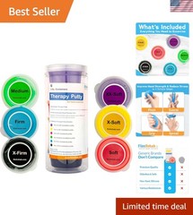 Tailored Therapy Putty for Kids & Adults – 6 Color-Coded Putty Set for Rehab
