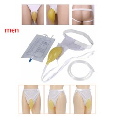 Reusable Male Portable Urinal Pee Holder Bag used for Urinary Incontinence Aid!