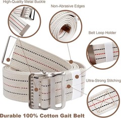Gait Belt for Seniors 60inch – Walking Transfer Belts Gate Belts Medical for Eld