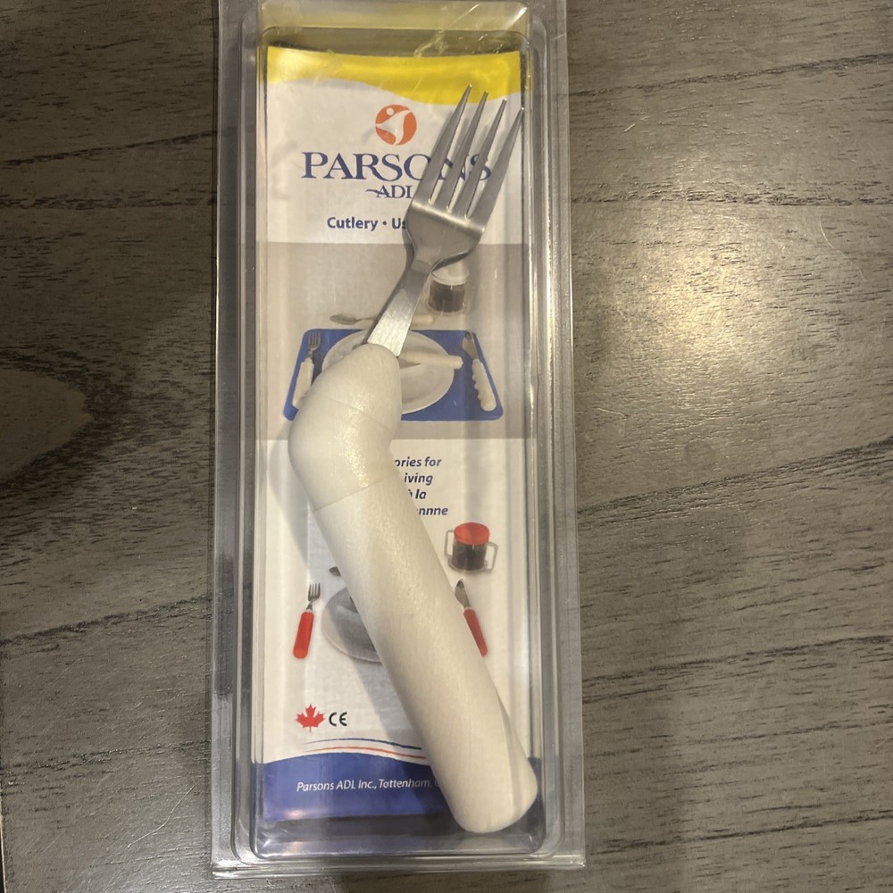 New Parsons ADL Comfort Grip Left Hand Curved Utensil Fork Cutlery 1.7 Oz