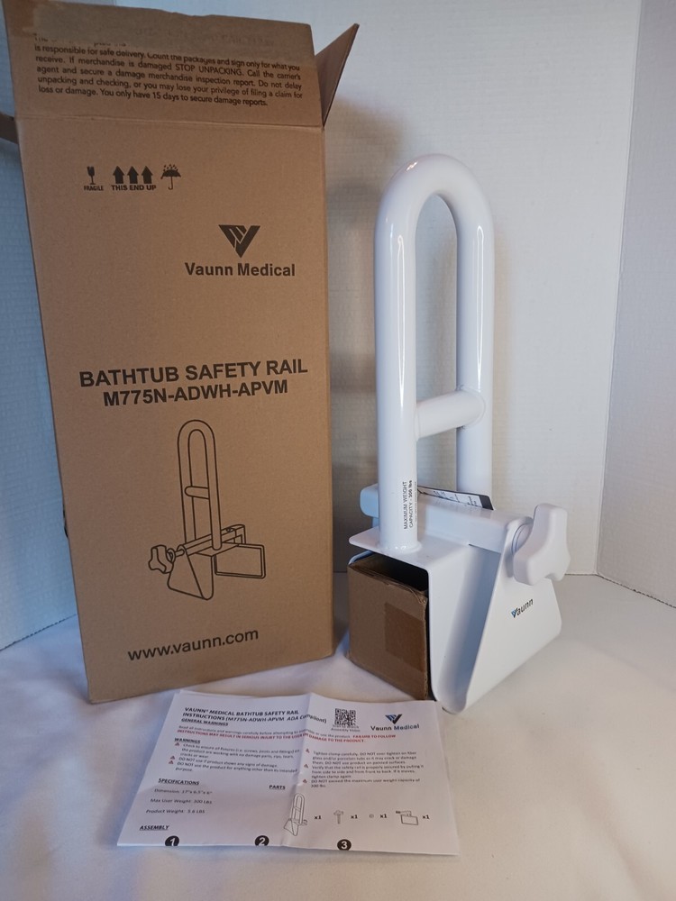 Vaunn Medical Bathtub Safety Rail M775N-AAWH-APVM